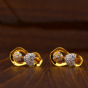 916 Gold Hallmark Designer Ladies Tops Earrings LT...
