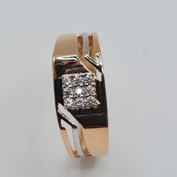 18k rose gold fancy gents ring by Sangam Jewellers