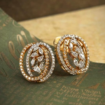 Two tone fancy marquise earring by 