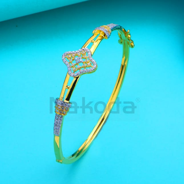 750 Gold CZ Ladies Gorgeous Kada Bracelet LKB223