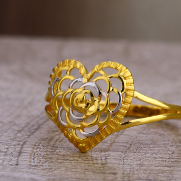 750 Plain Gold Women's Heart Shape  Hallmark Ring...