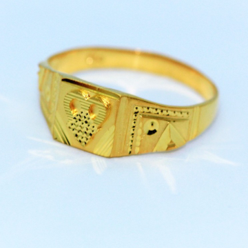 Gold fine gents ring by 