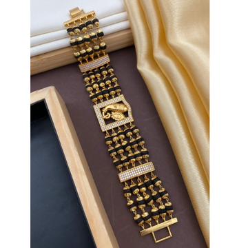 Gold Plated ganpati Rudraksha  bracelet