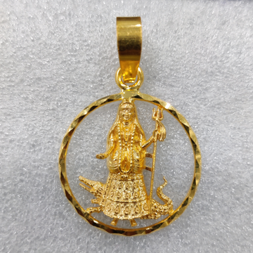 916 Gold Fancy Khodiyar Maa Casting Pendant