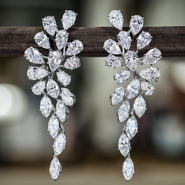 Raindrop store diamond earrings