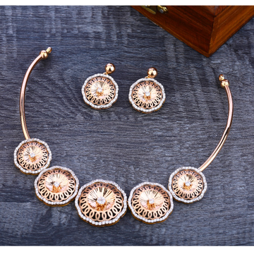 750 Stylish Rose Gold  Women's Necklace Set RN41
