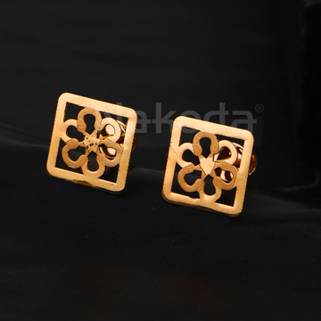 750 Rose Gold Ladies Cz  Earring RE253