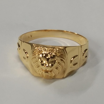 Gold modern gents ring by 