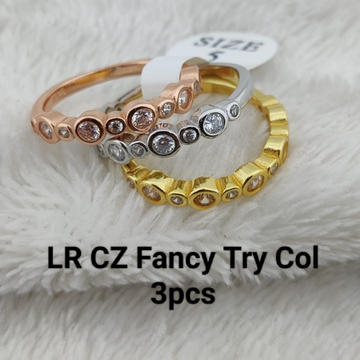 Silver CZ Fancy Try Color Ring by 
