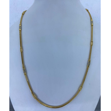916 Gold Pipe Chain by Mallinath Chain
