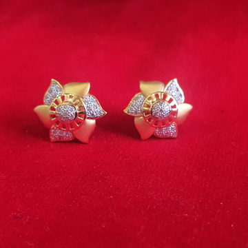 22k gold flower design earrings by 