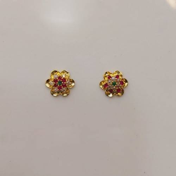 Gold Dazzling Design Casual Earring by D.M. Jewellers
