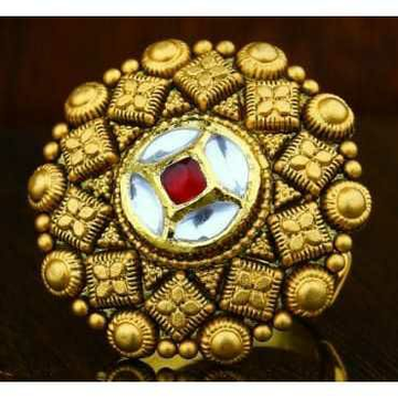 916 Antique Gold Jadtar Ring by 