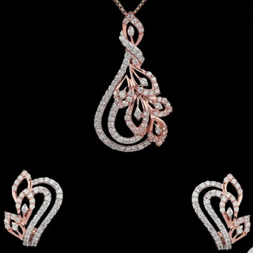 18KT Rose gold special occasions pendant set for L... by 