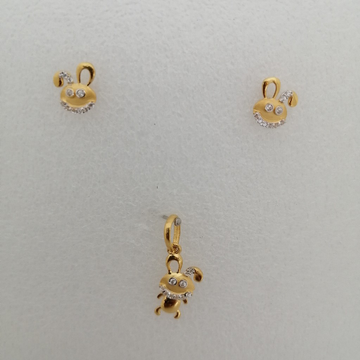 916 gold butty pendant set by 