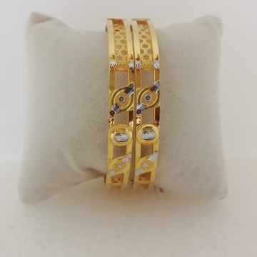 916 gold fancy rodium kadli by 