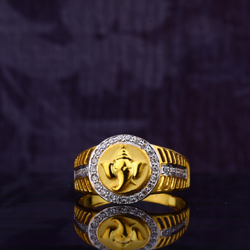 22kt Cz Lord Ganesha Ring MGR116