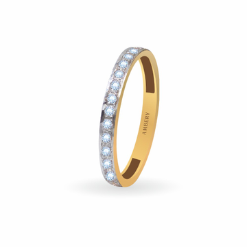Band Style Rohdium Lady Ring 22k Gold