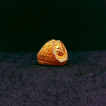 22k Gold ganpati ring by Ghunghru Jewellers
