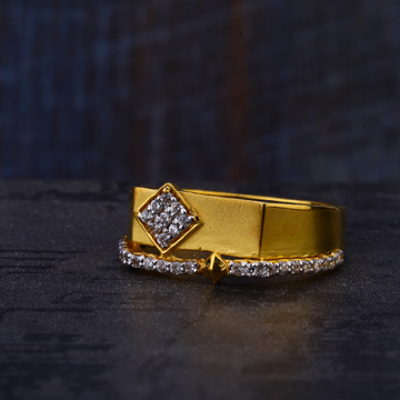 916 Gold Cz Mens Designer  Ring MR536