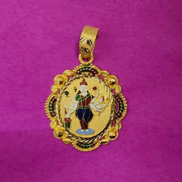 916 gold sadhi ma fancy mina pendant by Saurabh Aricutting