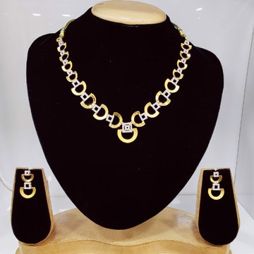 22kt gold designer diamond necklace set by 