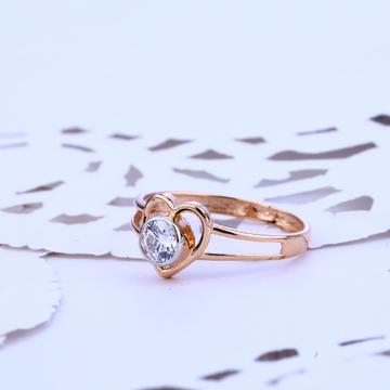 Heart Shape Rose Gold Ladies Ring-RLR118
