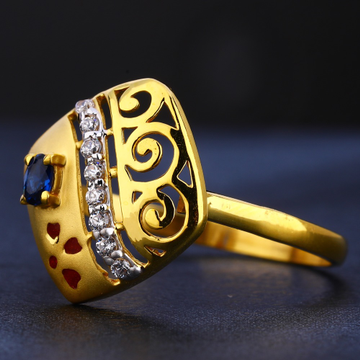 916 Gold Women's stylish  Diamond Ring LR739