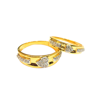 22KT Couple Cz Heart Design Rings by 