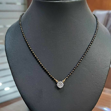 18KT yellow gold Solitaire casual ware mangalsutra... by 