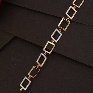 18k rose gold square shape diamondladies bracelet by 