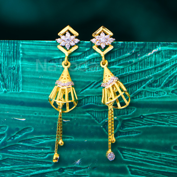 916 Gold Women's Delicate Hallmark Jhummar Earring...