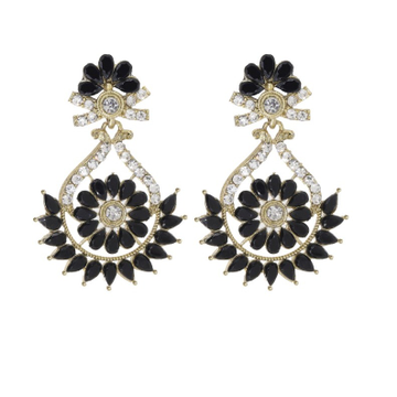 Black & White  Stone Artificial Earring  by 