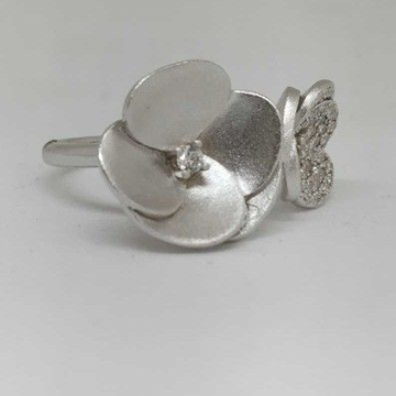 925 Sterling Silver Flower Designer Ladies Ring by 