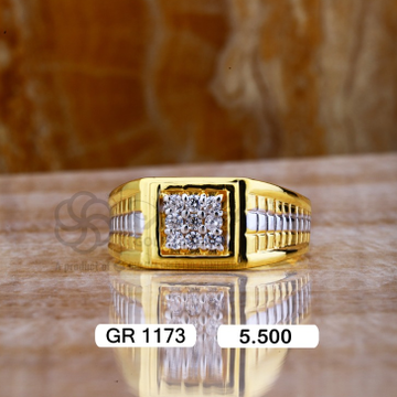 22K(916)Gold Gents Diamond Square Fancy Ring by Sneh Ornaments