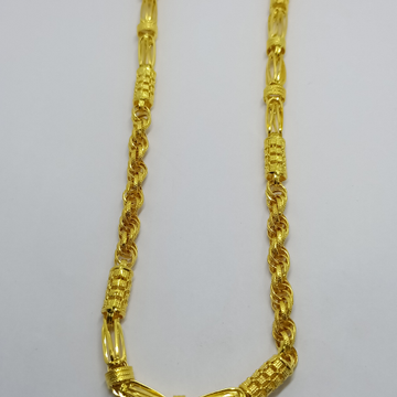 22k/916 yellow pearls gold chain for mens by Suvidhi Ornaments