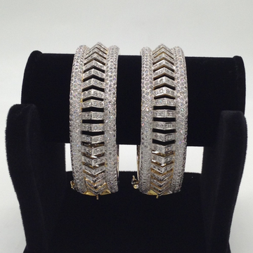 White cz bridge openable bangles jbg0019