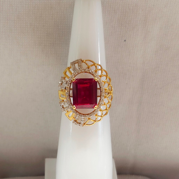 22 CRT 916 Hallmark Colour Stone Ring by Sonamahor Jewellers
