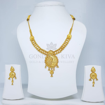 22kt gold necklace set gnh34 - gft hm67 by 