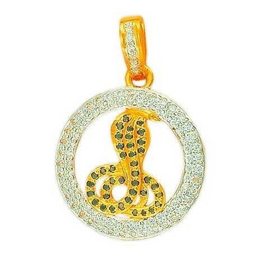22K/916 Gold CZ Designer Goga Maharaj Pendant by 