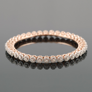 18kt rose gold designer diamond bangle  by 
