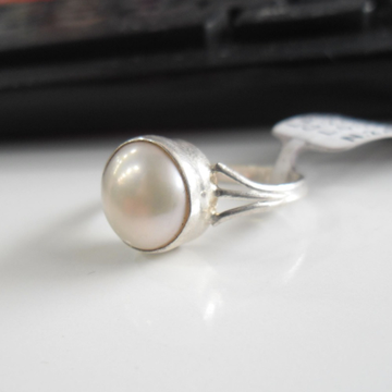 Handmade Natural Pearl Silver Ring 925 Sterling Silver Ring Round Fresh  Water Pearl Ring June Birthstone - Etsy Hong Kong