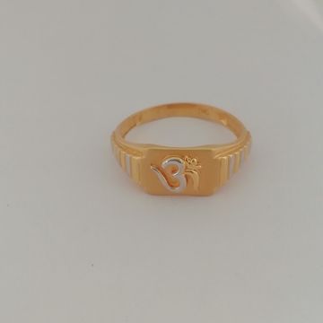 916 gold casting om design Gents ring by 