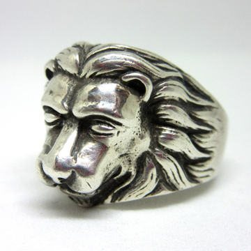 Silver 925 Oxidised Lion Men Ring by 