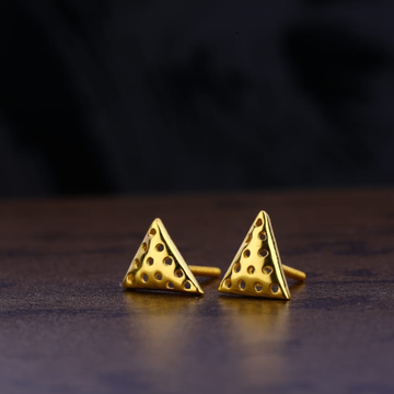 916 Gold CZ Hallmark Designer Ladies Plain Earring...