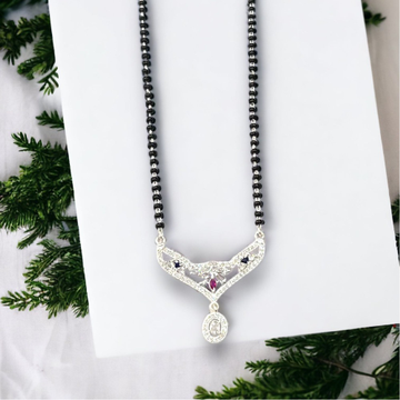 925 Silver Single Line Micro Mangalsutra by 