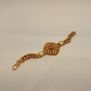 22K Gold Antique Kundan Bracelet by 