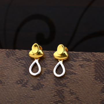 Ladies 916 Gold Plain Earring -LPE162