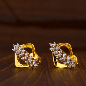 916 Gold CZ Hallmark Ladies Tops Earrings LTE158