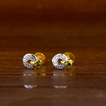 22CT Gold CZ Delicate Ladies Tops Earrings LTE259